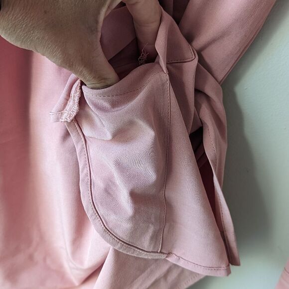 prAna Oversized Button Front Cloud Pink Effortless Everyday Shirt Sz M - Picture 12 of 13